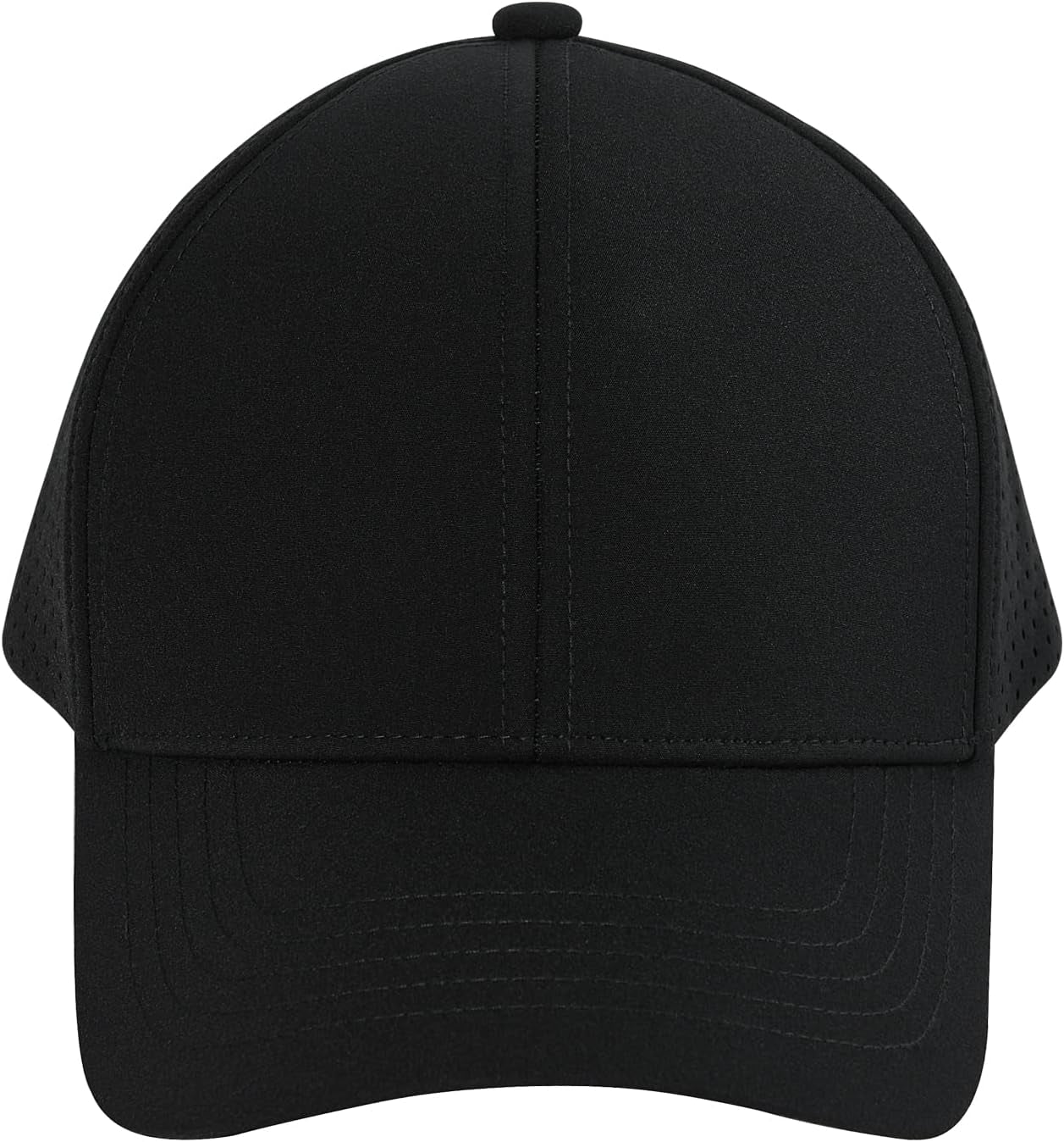 Men Quick Dry Baseball Cap Laser Cut Mesh Ball Curved Brim Snapback Hat