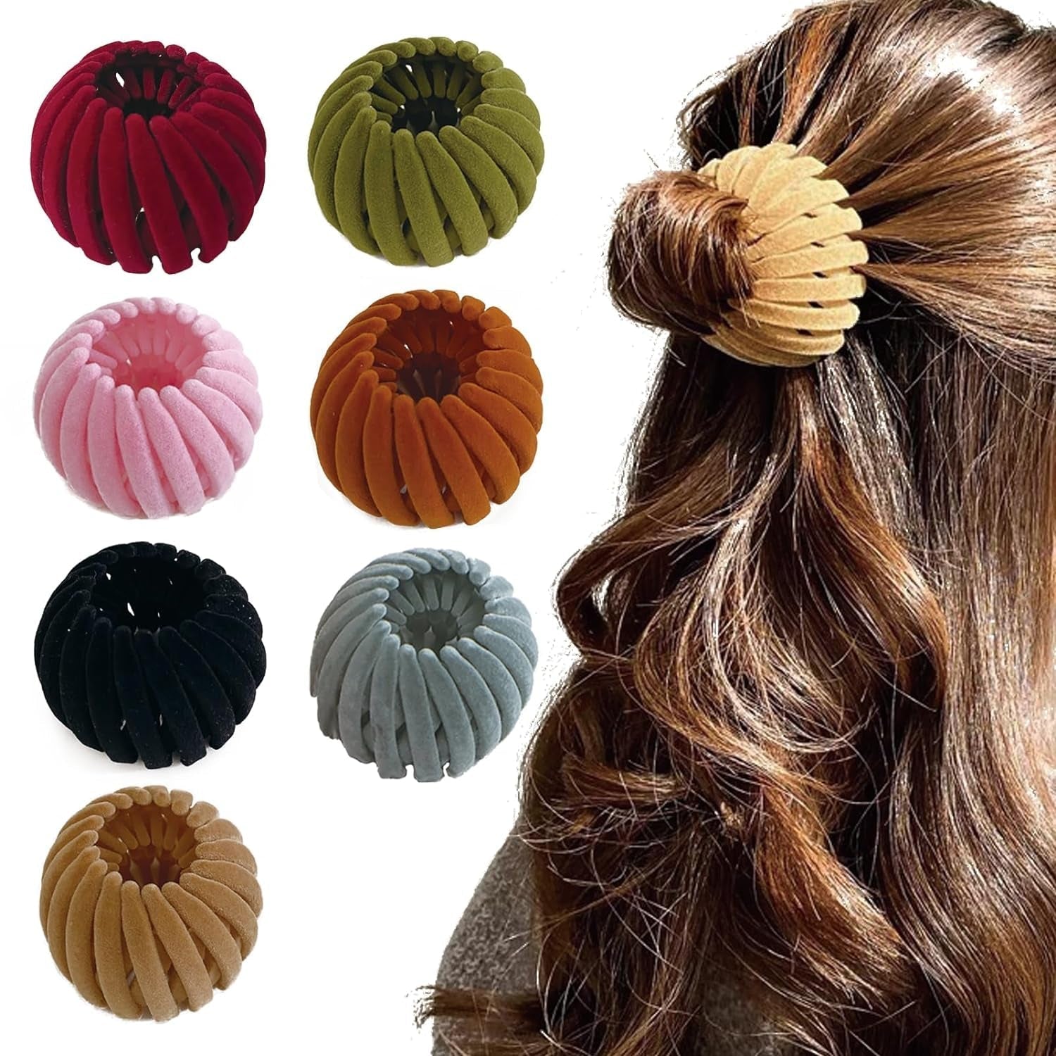 7PCS Women'S Hair Accessories, Bird Nest Magic Hair Clip with Hair Bun Clips - WORLD TIME VISITS