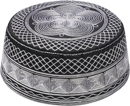 Men Muslim Prayer Kufi Hat Prayer Headwear Cap Islamic Beanie Skull Cap Embroidery Kofia Topi Sun Hat