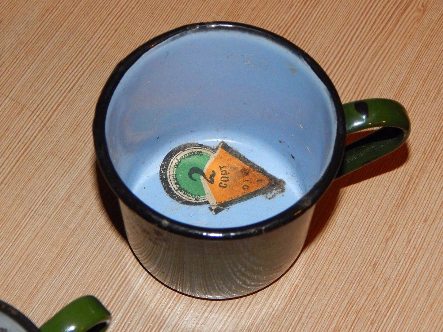 Original Russian USSR Soviet Union Army Soldier Metal Enameled Cup Mug, New
