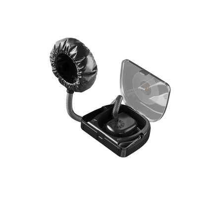 80745 Ionic Professional Bonnet Hair Dryer - Includes 40" Flexible Hose & Convenient Storage Case, Fits on Average Size of 1" Roller, 2 - Speed/ 2 Heat Settings for Styling - 500 Watts, Black - WORLD TIME VISITS