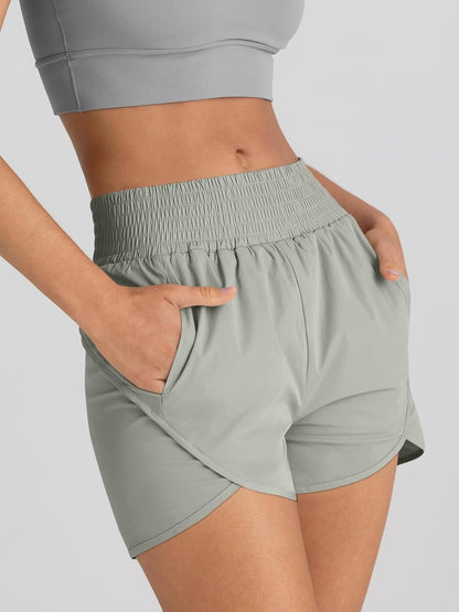 Womens Athletic Shorts High Waisted Running Shorts Gym Workout Shorts Casual Comfy Sport Shorts with Pockets 2025