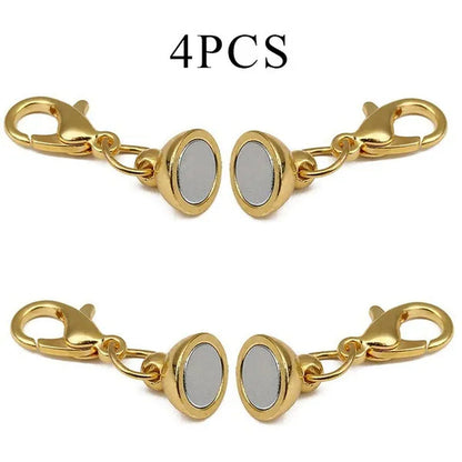 10/4 Pcs Magnetic Clasp DIY Jewelry Accessories Gold Necklace Bracelet Connector Hook Clasp Metal Silver