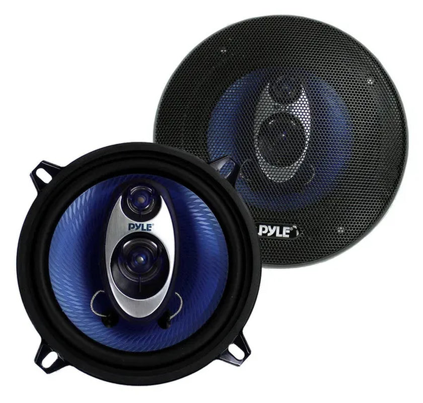 Pyle 5.25" 200W 3-Way Car Audio Triaxial Speakers Blue (Pair)