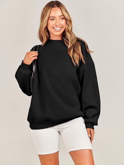 Sweatshirt for Women Oversized Crewneck Hoodies Fleece Casual Pullover Top Fall Fashion Outfits Clothes 2025