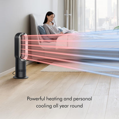 Hot+Cool Fan Heater AM09 Black/Nickel, Large
