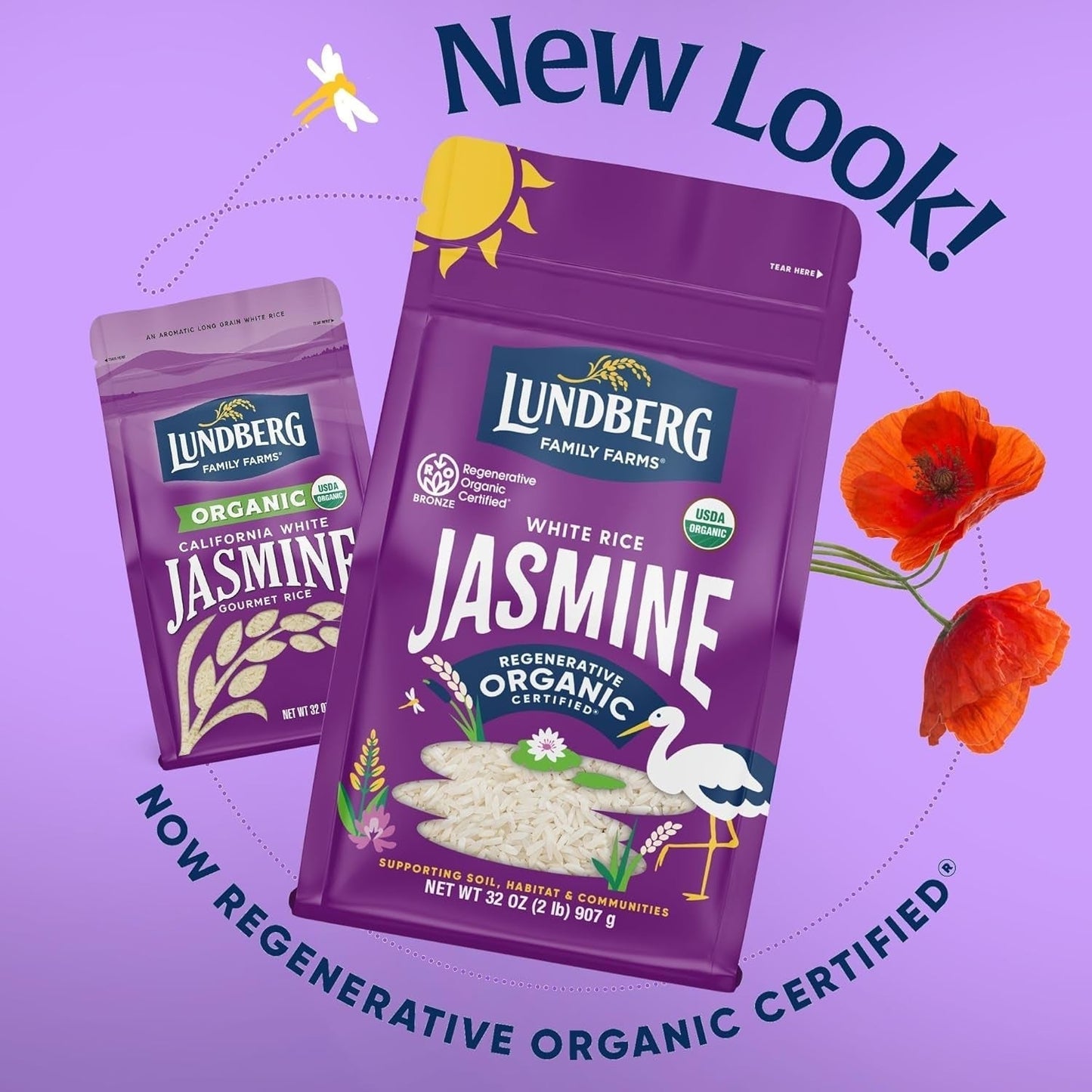 Family Farms Organic Jasmine Rice, California White, 32 Ounce