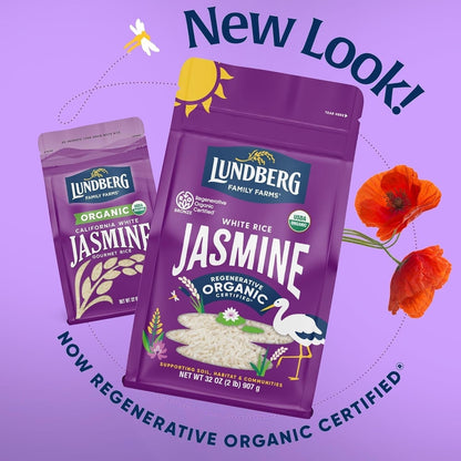 Family Farms Organic Jasmine Rice, California White, 32 Ounce