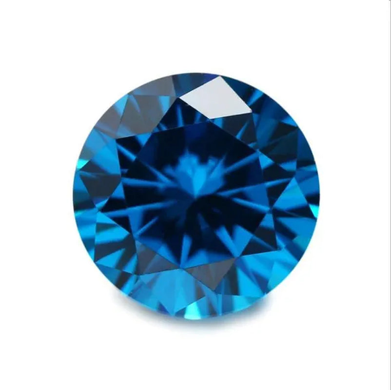 Natural Round Sea Blue Sapphire 1.49-26.9CT Faceted Cut AAAAA VVS Loose Gemstone