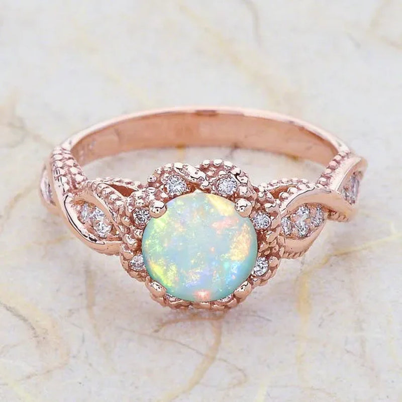 Gorgeous Rose Gold Rings Beautiful Jewelry Birthday Anniversary Gifts Promise Cocktail Engagement Rings Womens Wedding Rings Size 5 - 11 - WORLD TIME VISITS