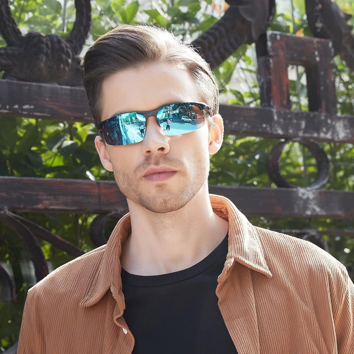 Mens Sports Polarized Sunglasses UV Protection Sunglasses for Men 8177S