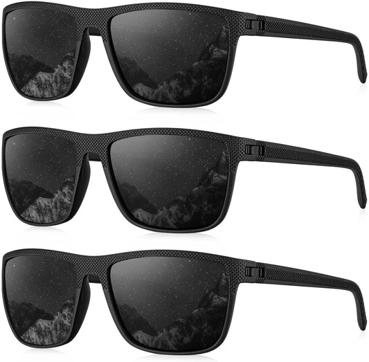 Polarized Sunglasses for Men, Lightweight Sun Glasses with UV Protection for Driving Fishing Golf - WORLD TIME VISITS