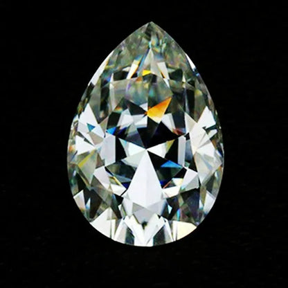 Brilliant Cut Pear Cut 12x 16mm 8.50 Carat EF Genuine White VVS Loose Moissanite Gemstone