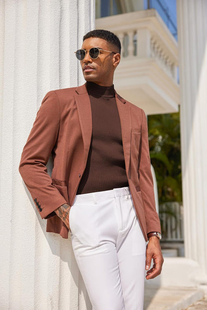 Men'S Mock Turtleneck Sweater Short Sleeve Casual Basic Tops Ribbed Knit Pullover Solid Tee