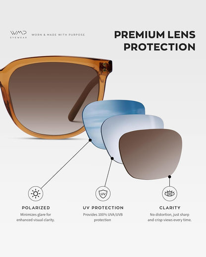 Polarized Classic Retro Flat Square Unisex Sunglasses
