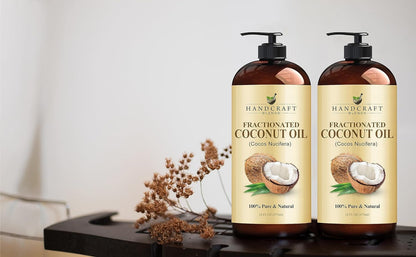 Fractionated Coconut Oil - 16 Fl Oz - 100% Pure and Natural - Premium Grade Carrier Oil for Skin, Hair and Body - Massage - Hair Tonic