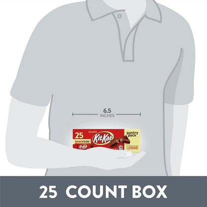 Milk Chocolate Wafer Snack Size, Candy Pantry Pack, 12.25 Oz (25 Pieces)
