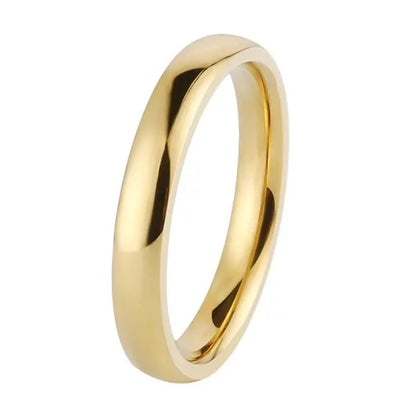 1Pcs Elegant Gold and Silver and Rose Gold Stainless Steel Comfort Fit Plain Wedding Band Ring Width 3Mm