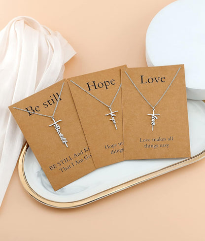Faith Cross Pendant Necklace for Women Religious Christian Jewelry Mother'S Day Gifts for Women