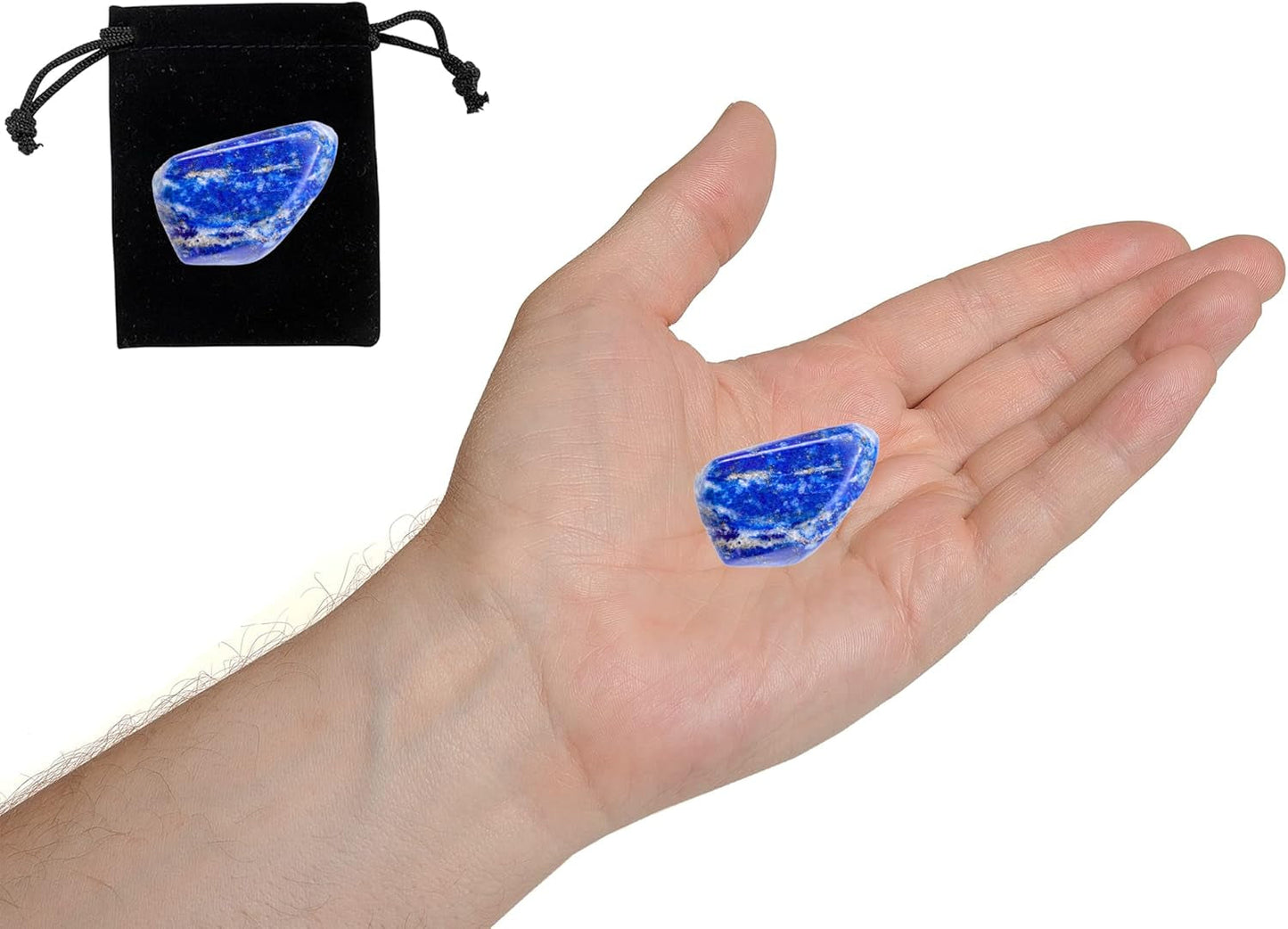 Lapis Lazuli Healing Crystal Stones, 1.25-2.0" Large Reiki Healing Gemstones Natural Tumbled Polished Stones for Energy Witchcraft Therapy Meditation