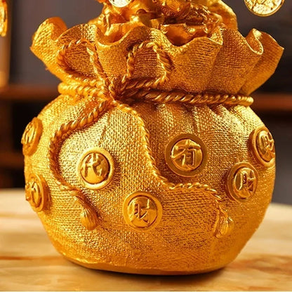Resin Citrine Feng Shui Money Tree Lucky Tree Home Decoration Ornament Festival Holiday Gifts Bring Wealth