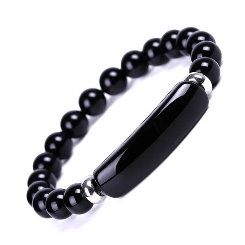 1pc 8MM Healing Stone Bracelets,Amethyst Gemstone Charm Stretch Bracelet,Aventurine Jade Stretch Bracelet,Tiger Eye Yellow Topaz Obsidian Beads Crystal Energy Charm Bracelet,Handmade Jewelry for Women