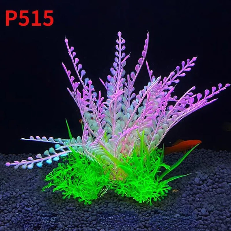 1Pcs Artificial Aquarium Decor Plants Water Weeds Ornament Aquatic Plant Fish Tank Grass Decoration Accessories