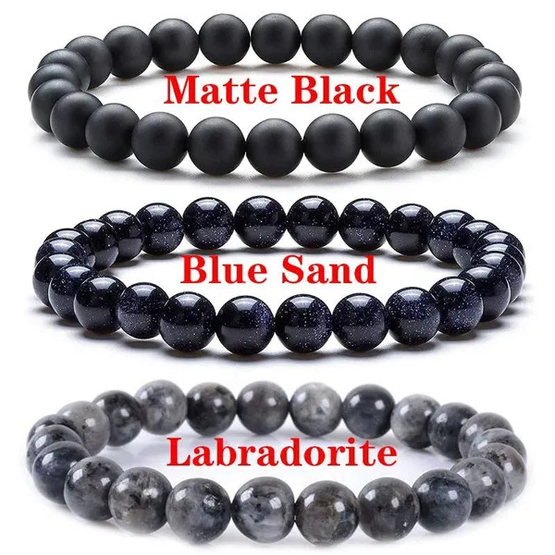 6mm 8mm Natural Stone Chakra Beaded Charm Bracelets Tiger Eye Amethyst Lapis Lazuli Healing Beads Bracelet Women Yoga Jewelry