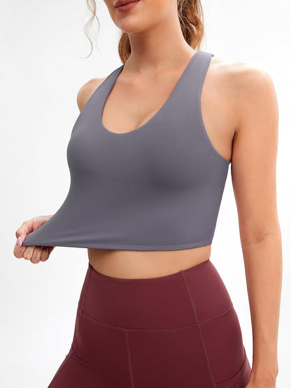 Sports Bras for Women Criss-Cross Back Padded Workout Tank Tops Medium Support Crop Tops for Women