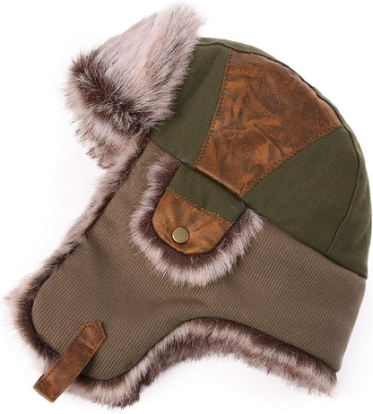 Large XL Trapper Trooper Hunting Warm Ear Flap Russian Ushanka Winter Ski Cold Weather Bomber Hats for Men