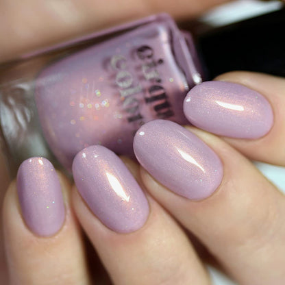 Desert Bloom Collection - Shimmer Holographic Sparkle Nail Polish - Fata Morgana - Dusky Violet - 0.37 Fl. Oz. (11 Ml) - Vegan, Cruelty-Free, Non-Toxic Formula