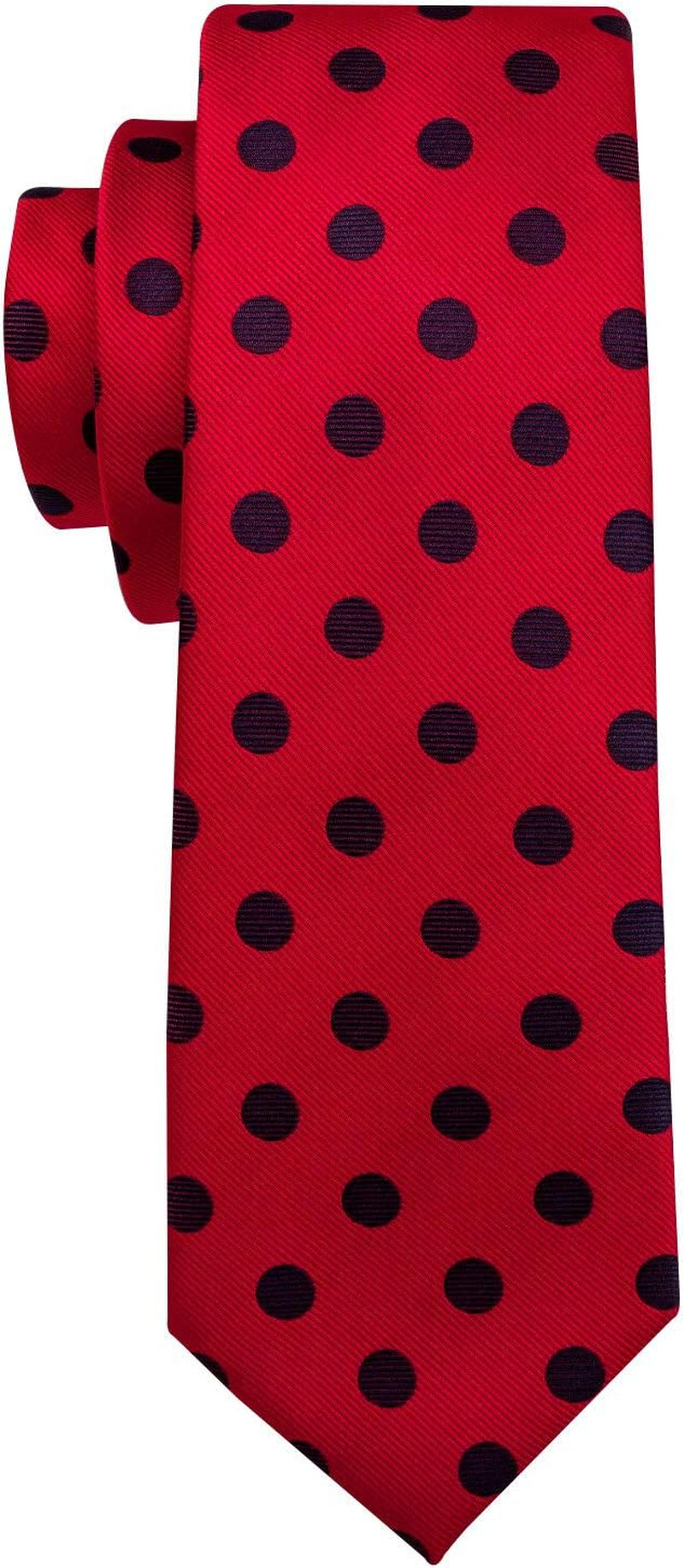 Men'S Tie Set Polka Dot Handkerchief Cufflinks Plaid Fashion Neckties Wedding Business