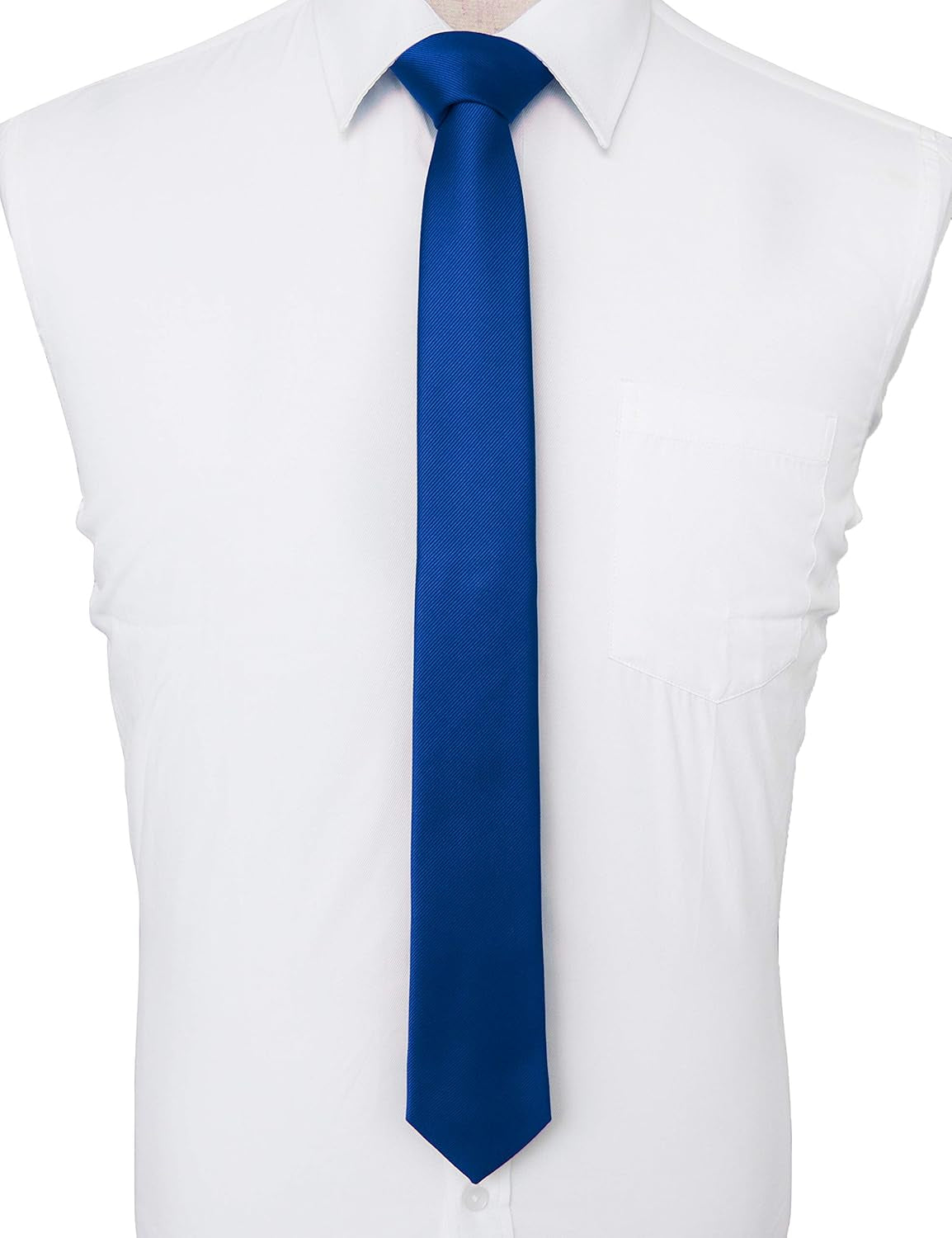2.4" Solid Color Skinny Tie for Men Slim Necktie(6Cm)