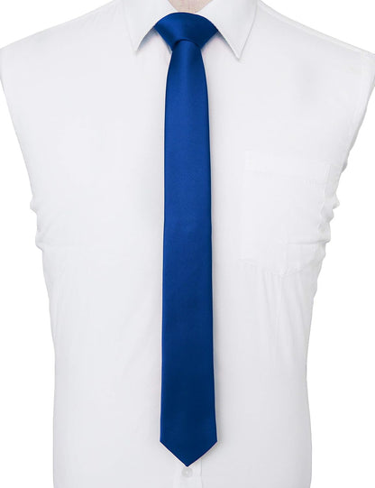 2.4" Solid Color Skinny Tie for Men Slim Necktie(6Cm)