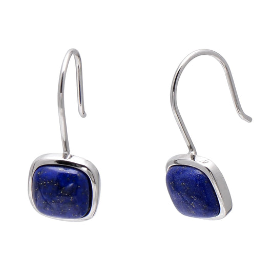 Natural Lapis Lazuli Sterling Silver Earrings for Women - WORLD TIME VISITS