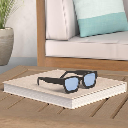 Thick Square Sunglasses for Men Women Retro Chunky Rectangle Shades UV400 Protection VL9731