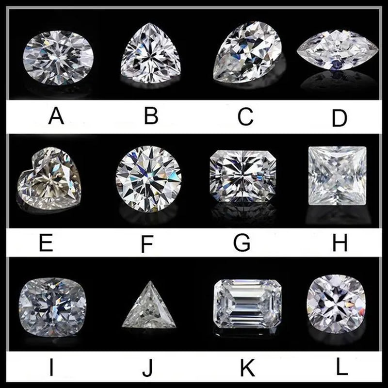 Round Brilliant Cut 1.0Ct Carat 6.5Mm E F Color Moissanites Loose Stone Ring Jewelry Bracelet Material High Quality