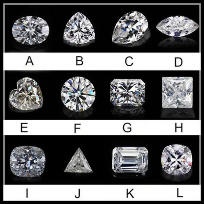 Round Brilliant Cut 1.0Ct Carat 6.5Mm E F Color Moissanites Loose Stone Ring Jewelry Bracelet Material High Quality