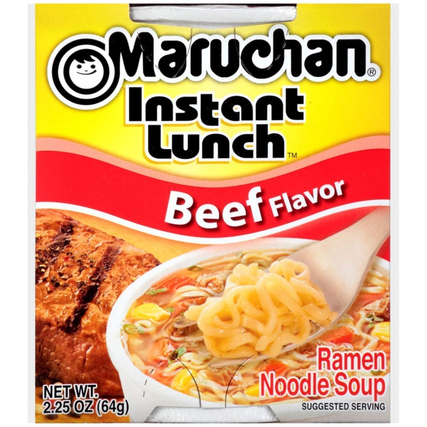 Ramen Instant Lunch Variety, 5 Flavors (Pack of 12) with  Chopsticks