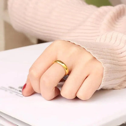 Couple Ring Simple Fashion Style Fine Jewelry Fashion Luxury Golden Engagement Wedding Ring Anniversary Gift Men and Women Ring