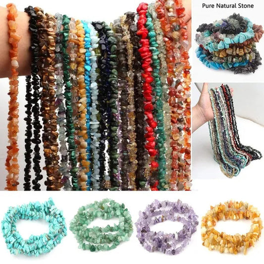 Natural Stone Irregular Agate Crystal Loose Beads for Jewelry Production DIY Bracelet Necklace Earrings Jewelry Gemstone 5-8mm