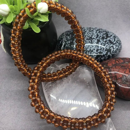 Orange Sun Stone Colorful Tourmaline Apatite Small Beads Bracelet