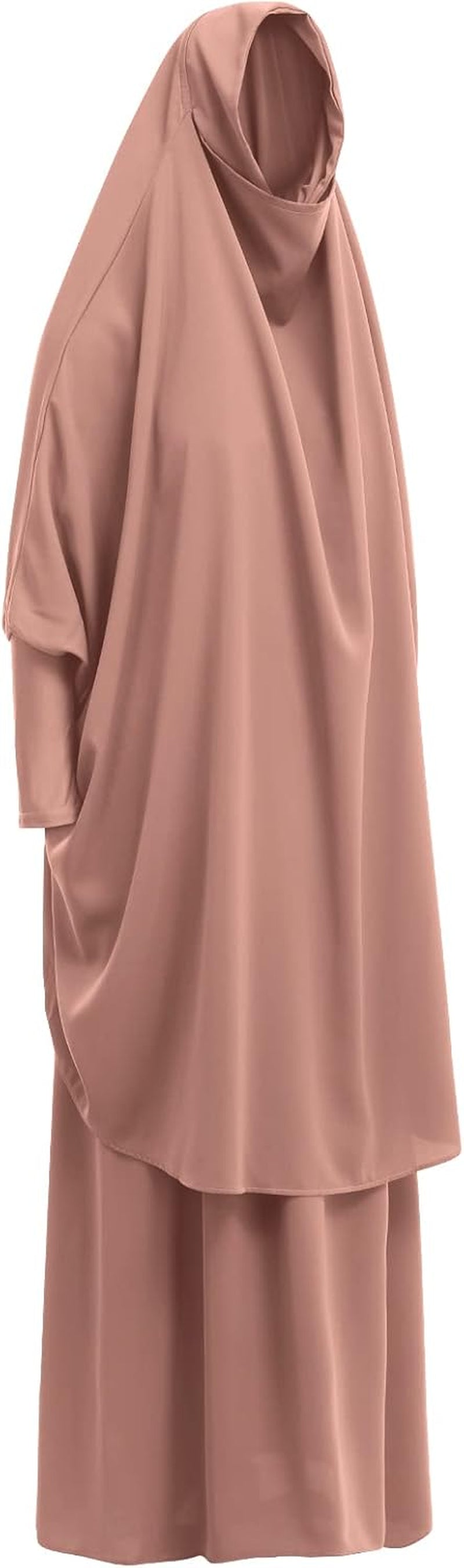Prayer Clothes for Muslim Women Islamic Abaya Suit Maxi Skirt + Khimar Hijab 2Pcss Burka Jilbab Kaftan