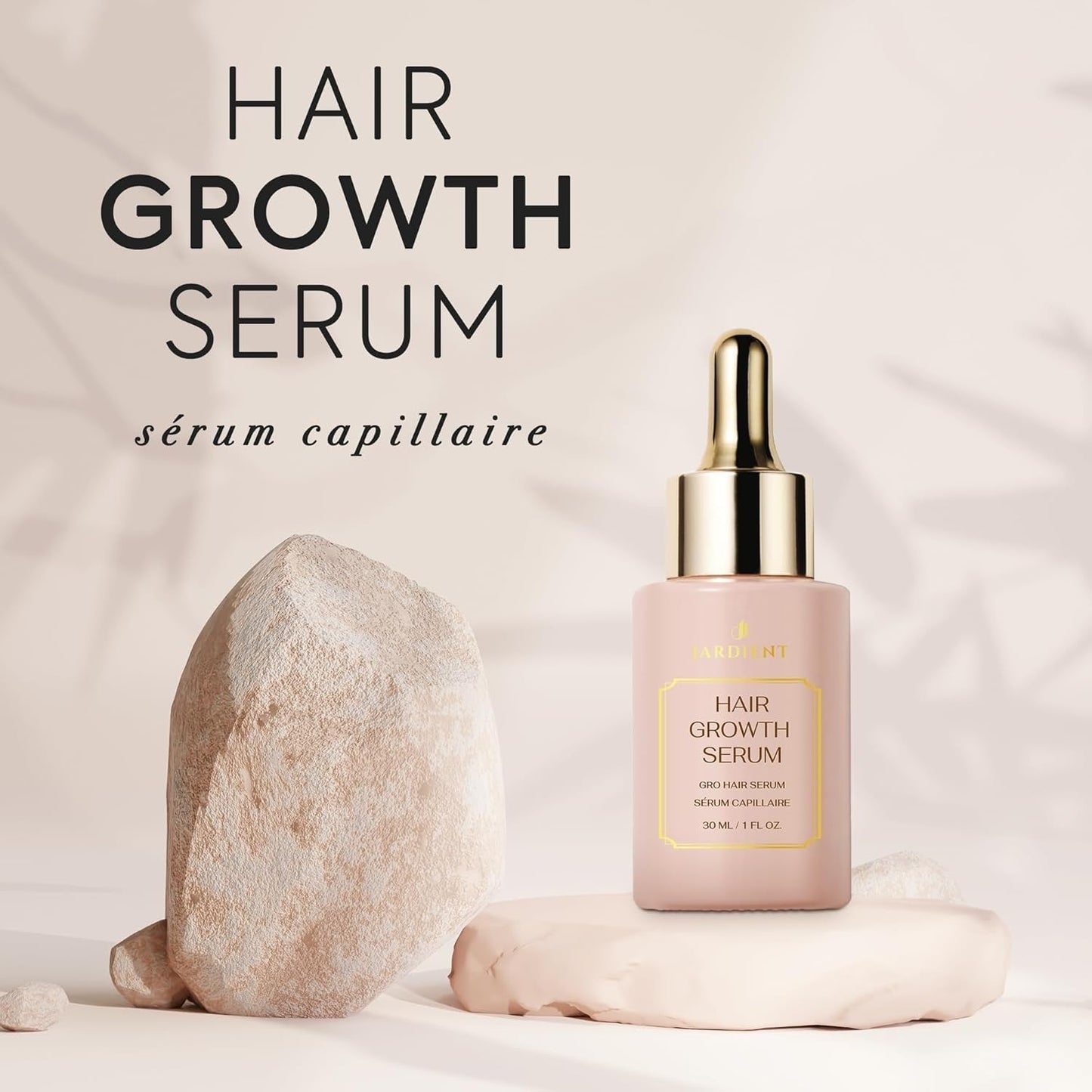 Hair Growth Serum: Veganic Natural Hair Growth Oil - Hair Loss Treatment for Women and Men - GRO Hair Serum for Thining Hair - Fuller Thicker and Healthier Hair in 90 Days, 1 Fl Oz