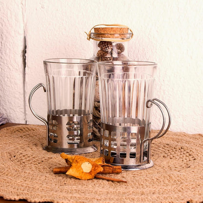 LOT 6 Russian Tea Glasses 8.5Oz 250Ml Granyonyi Stakan 20-Facet Fits Holder Podstakannik Glass - Russian Standard Glasses - Russian Glass Cup Tea - Vintage Ussr Drinking Glasses Russian