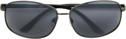 Men'S Oscar Wrap Sunglasses, Gunmetal/Smoke, 64 Mm