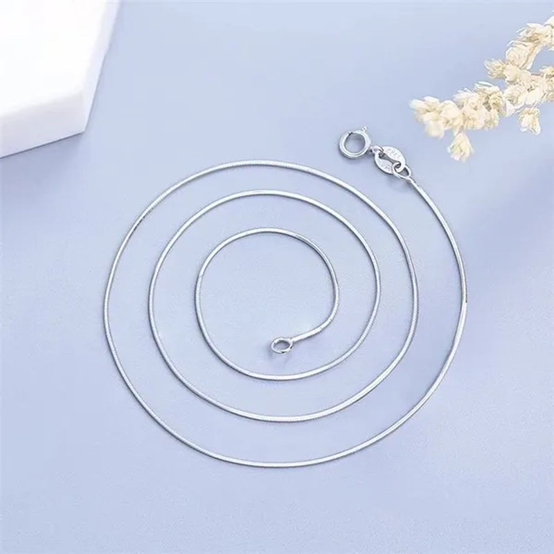 Best Ladies Chain Necklace Solid Surface Filled with 18K Gold and Italian 925 Sterling Silver Jewelry Figaro Snake Chain Necklace Fine Jewelry Length: 16-30 Inches
