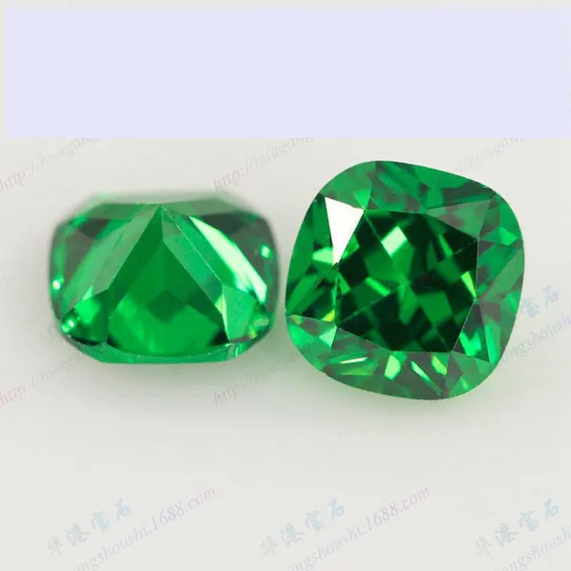 Emerald Natural AAAA 9.0Mm Colombia Emerald Corundum Spinel Square Shapes 5.70 Carats Jewelry Diy Green Gem AAAAA
