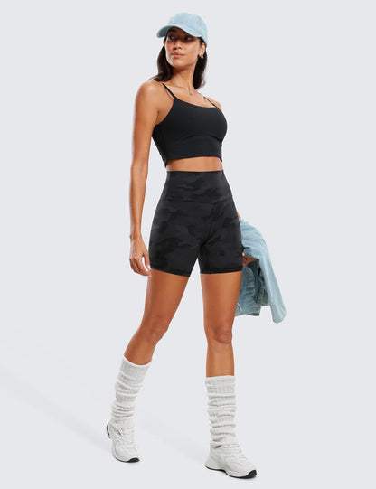 Womens Butterluxe Biker Shorts 6 Inches - High Waisted Workout Running Volleyball Spandex Yoga