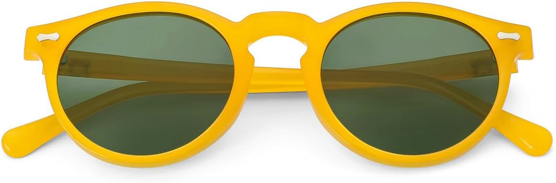 Vintage Polarized Sunglasses for Men round Sunglasses UV400 Protection Retro Hand-Crafted Acetate Frame - WORLD TIME VISITS